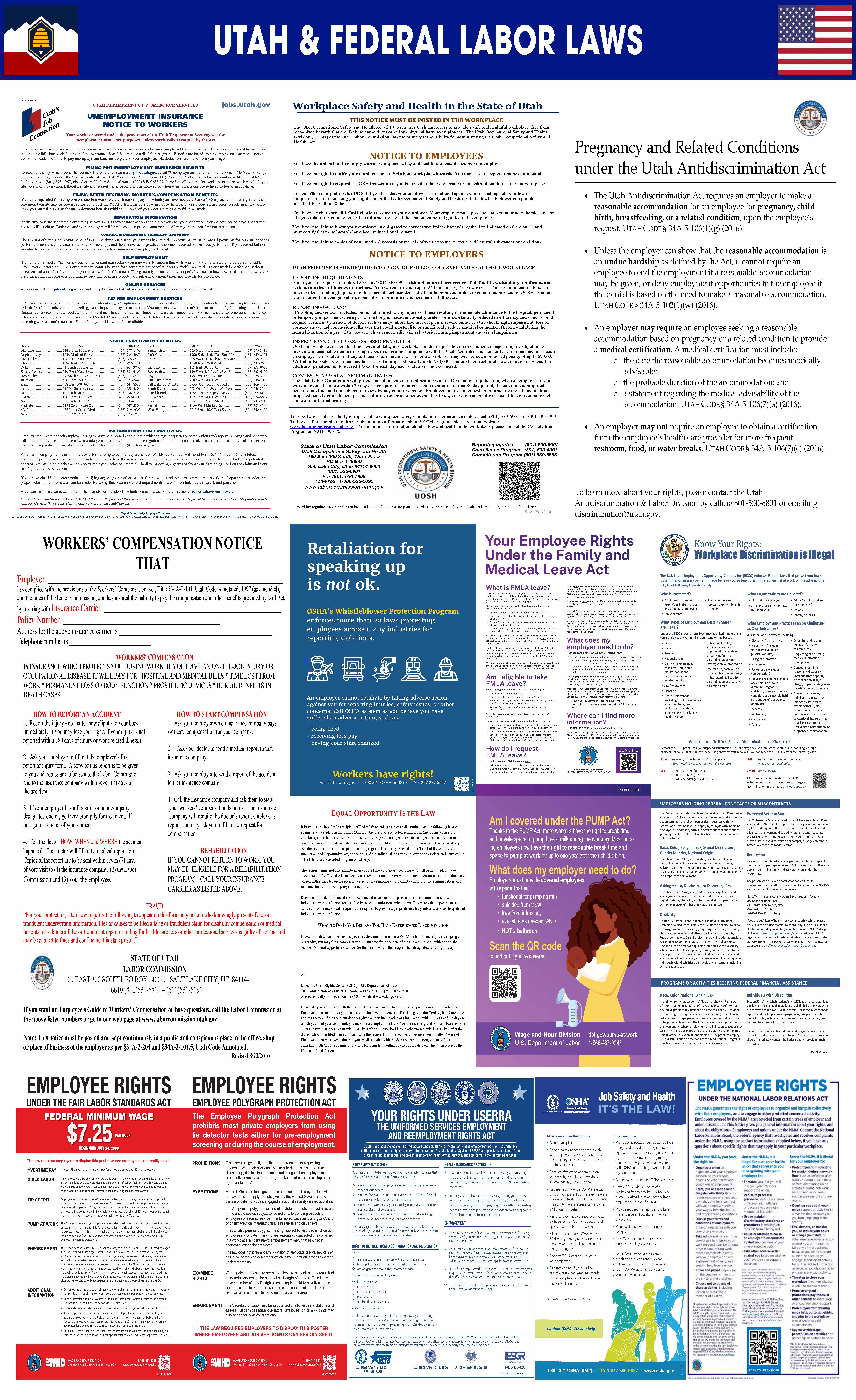 2025 UTAH ALL-IN-ONE LABOR LAW POSTER (UPDATED)